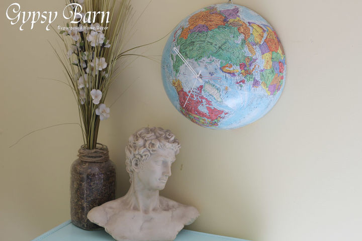 22 diy wall clocks you ll love, The Globe Clock