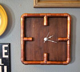 22 diy wall clocks you ll love, Industrial Copper Pipe Clock