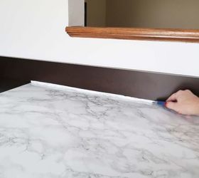 how to install marble contact paper counters