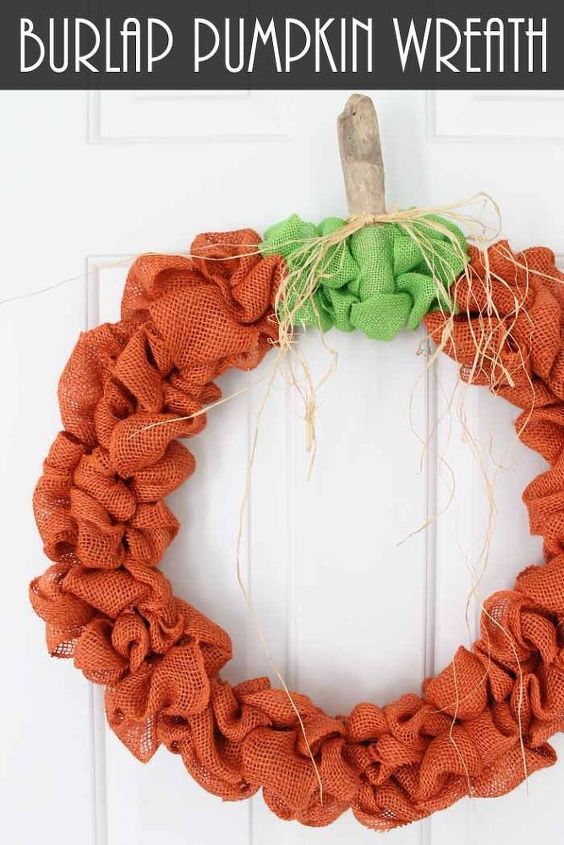 burlap pumpkin wreath