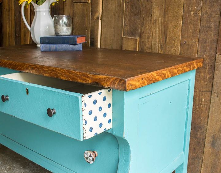 furniture repair a pretty aqua chest with polka dot drawers