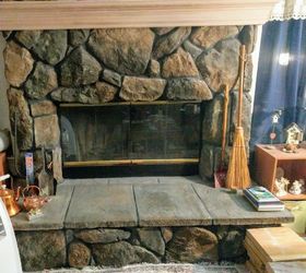 how to update this stone fireplace