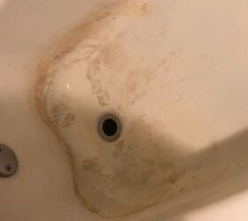 how do i take off hard water from my tub