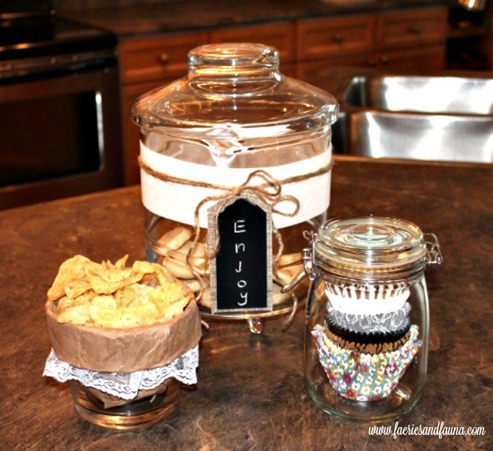 how to makeover old glass containers into farmhouse fall decor