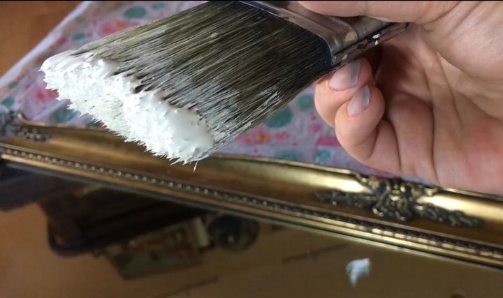 pincelada en seco con pintura a base de tiza y arcilla con resultados increbles, No sobrecargues el pincel