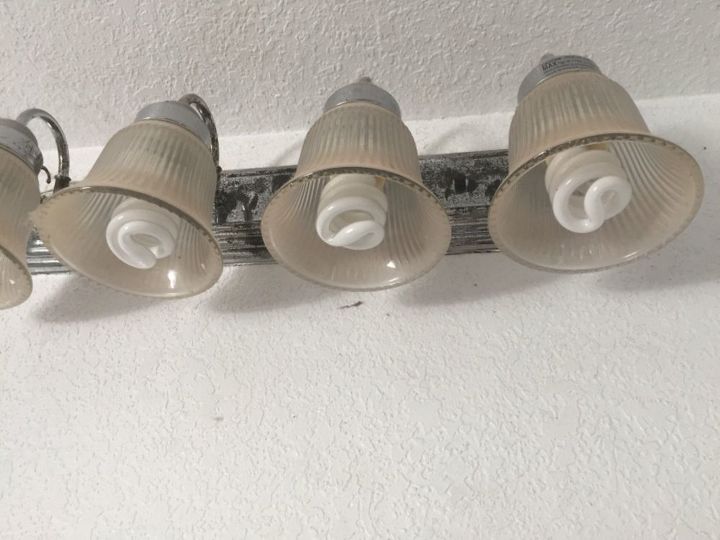 q how do i redo a perfectly good 4 bulb light fixture in the bathroom th