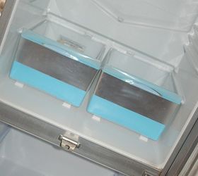 fix plastic door inserts and crisper drawer for fridge