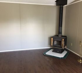 Painting ceramic pad under wood stove. Hometalk