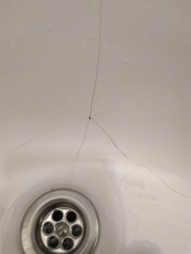 how to fix a cracked porcelain sink