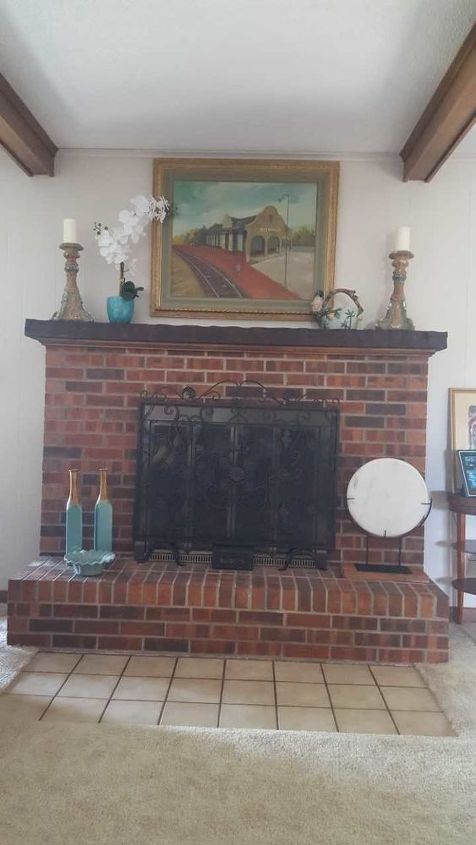 q how should i update my 1974 brick fireplace