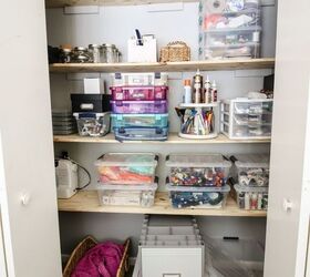how to create an organized craft supply closet