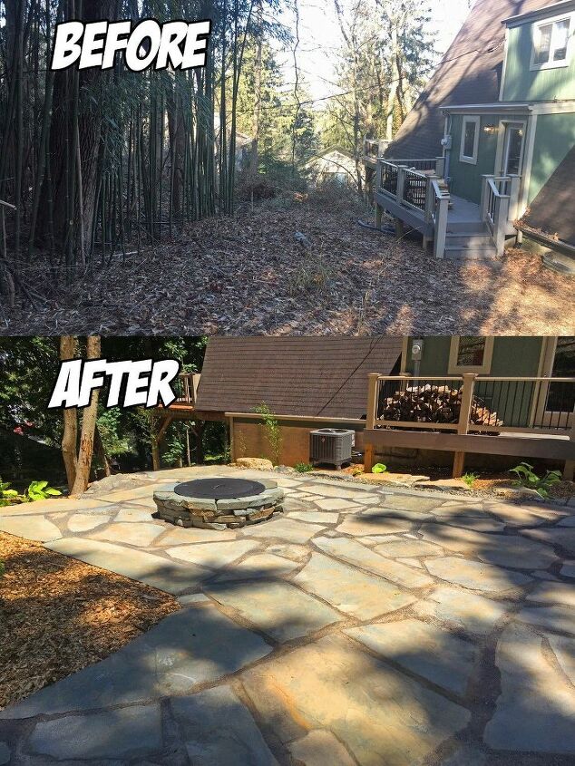 retreat in the woods before after