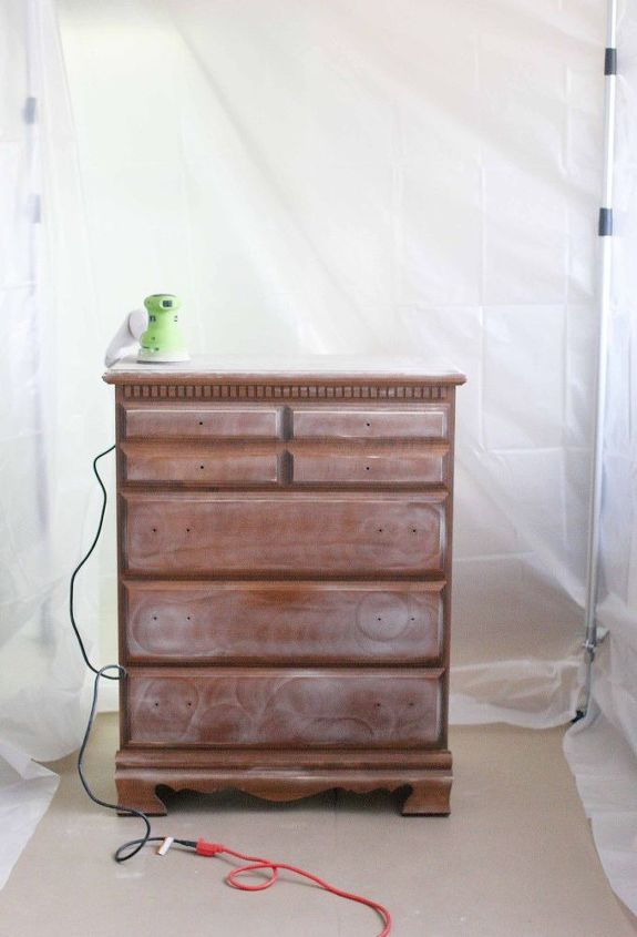 how to refinish a vintage dresser