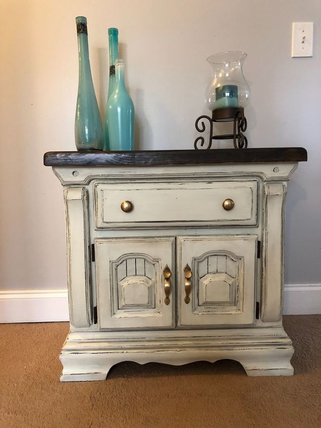 s 20 ways to bring the farmhouse look into your home, Outdated Nightstand to Farmhouse Chic