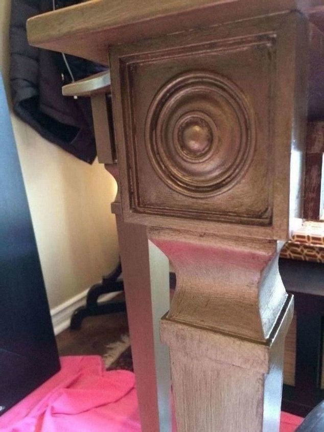 diy gold colour console table