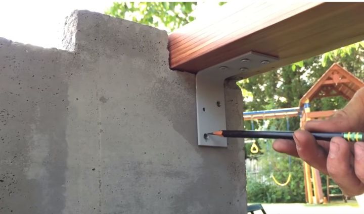 tutorial para construir um banco moderno de concreto e madeira vermelha