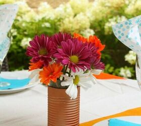 alfresco tablescape with sherbet colors