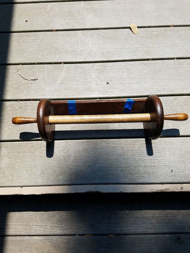 q how to repurpose wooden paper towel holder