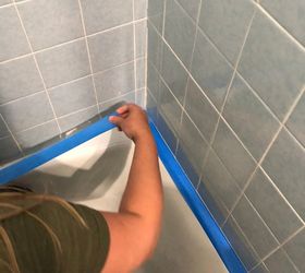 painted shower tile