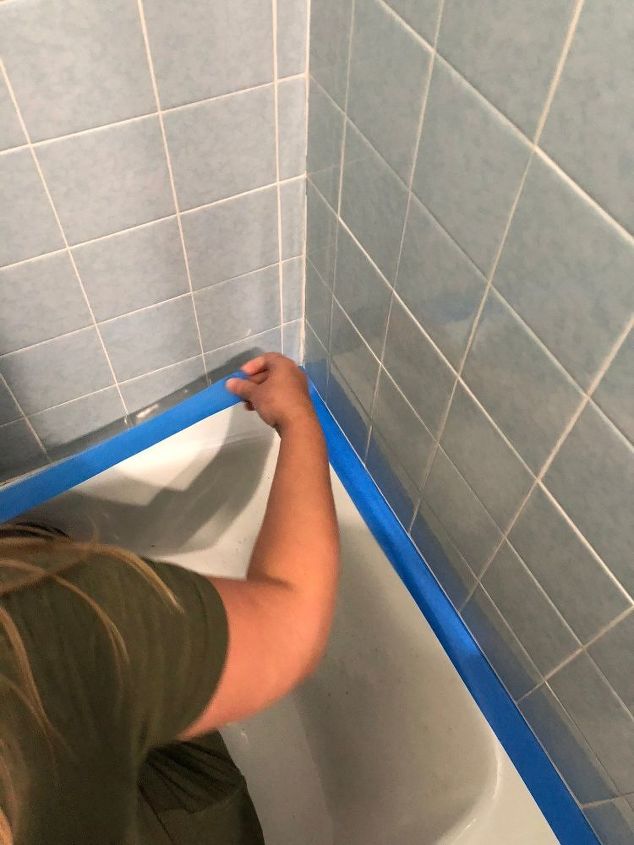 painted shower tile