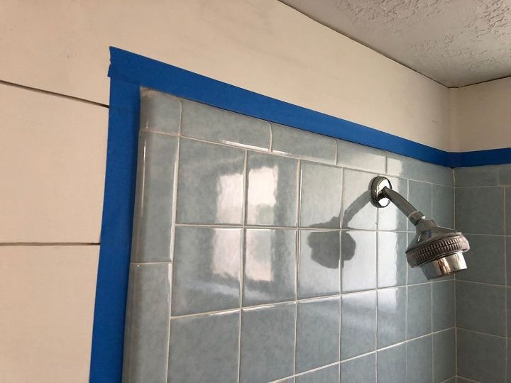 painted shower tile