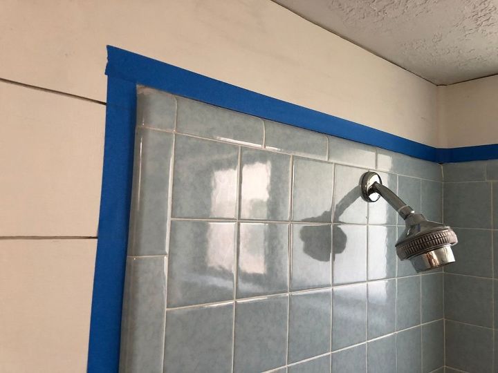 painted shower tile