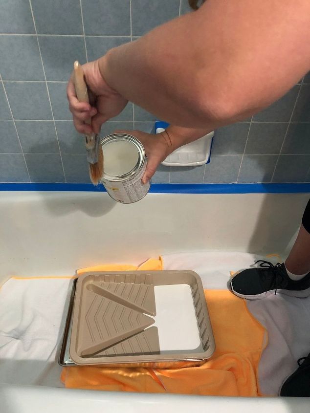 painted shower tile