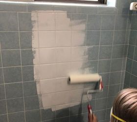 painted shower tile