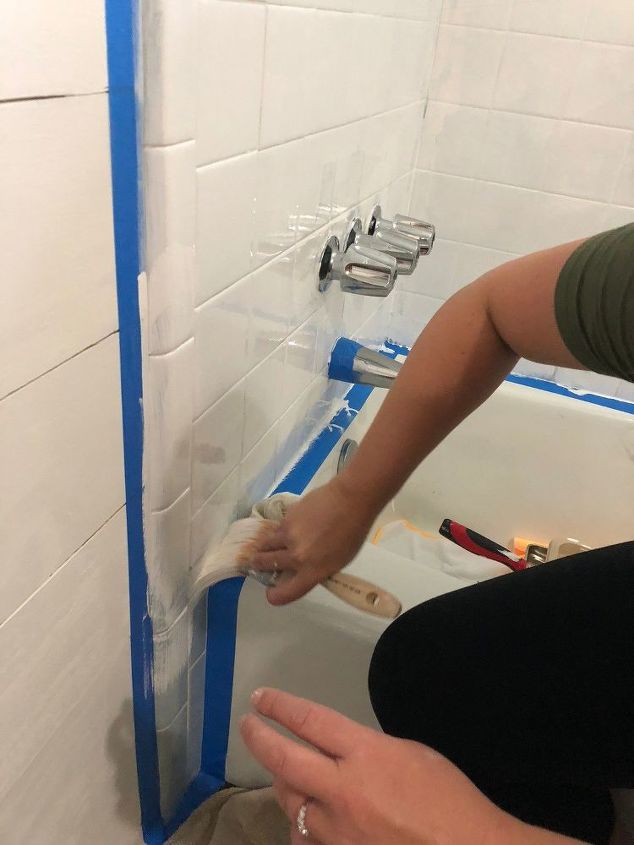 painted shower tile