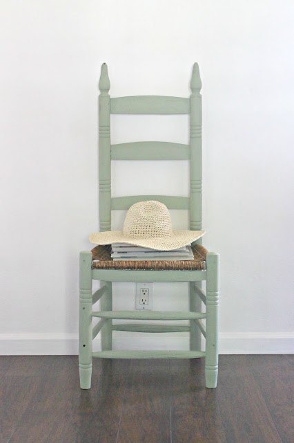 a rustically charming ladder chair paint makeover