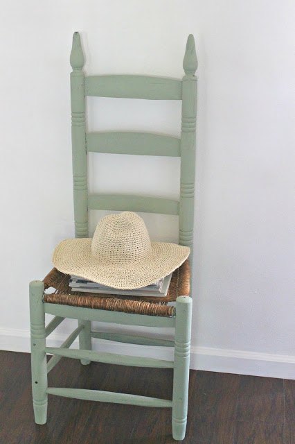 a rustically charming ladder chair paint makeover