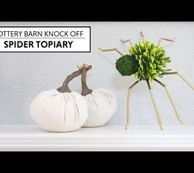Decoración de Halloween - Pottery Barn Knock Off Spider Topiary