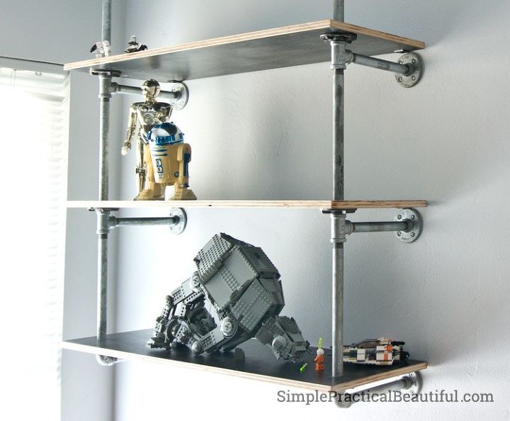 25 incredibly unique shelving ideas, DIY Industrial Pipe Shelves