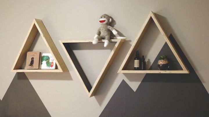 25 incredibly unique shelving ideas, Triangle Shelves From Wood