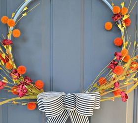 fall embroidery hoop wreath