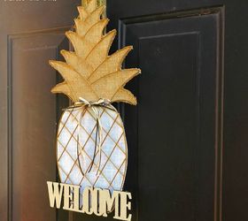 welcome pineapple door decor