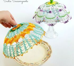 s 21 totally terrific things you can do with doilies, Stiffen Them Into Cloche Covers
