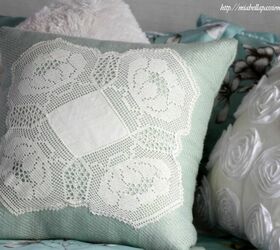 s 21 totally terrific things you can do with doilies, Sew It Onto A Cushion