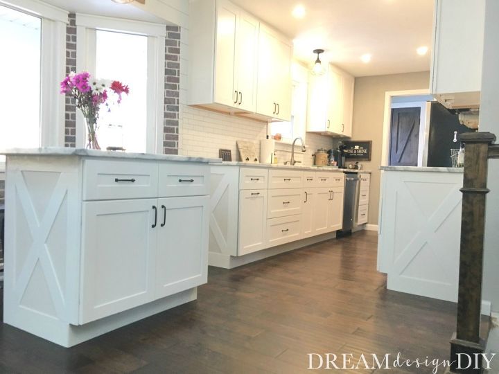 s 16 ways to totally transform your kitchen cabinets today, Farmhouse Cabinet Trim for 15