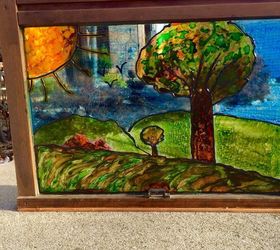 19 fantastic techniques for faux stained glass, Alcohol ink Old window True love