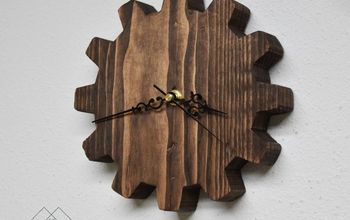 Wooden Gear Wall Clock