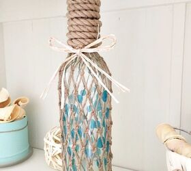 s 31 coastal decor ideas perfect for your home, Cover A Wine Bottle In Fishing Nets