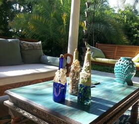 s 31 coastal decor ideas perfect for your home, Create Coastal Torches From A Wine Bottle