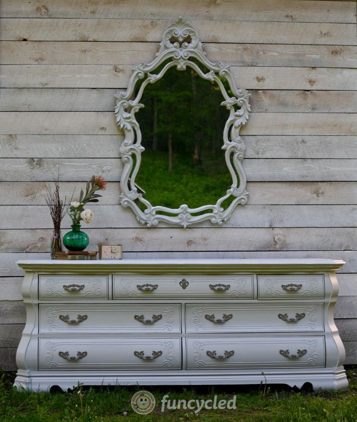 gray french provincial dresser