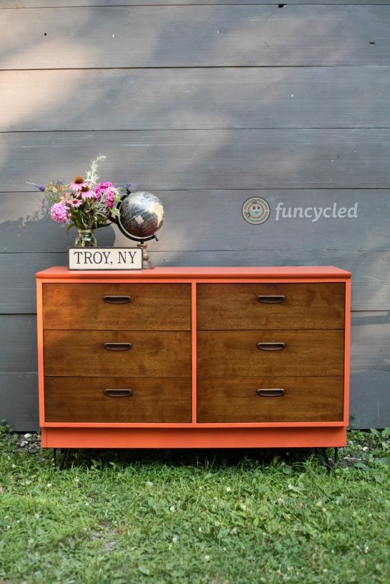 Burnt Orange Mid Century Dresser Hometalk