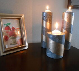 s 20 easy concrete projects that anyone can make, DIY Concrete Candle Holders
