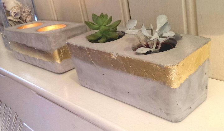 20 easy concrete projects you absolutely can do, Votive Planter You decide