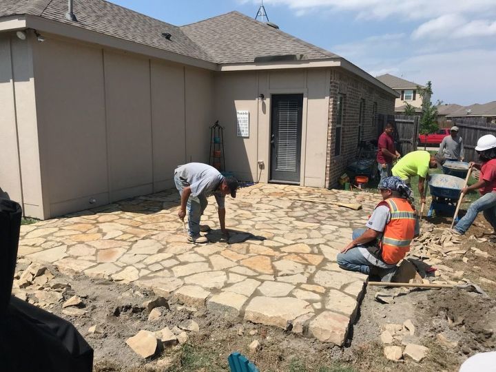 q how do i build a patio roof over my new flagstone patio