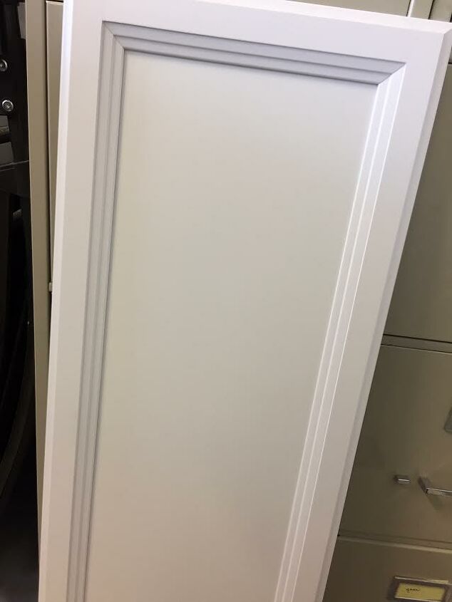 up cyling cabinet door fronts, One of the white cabinet door fronts