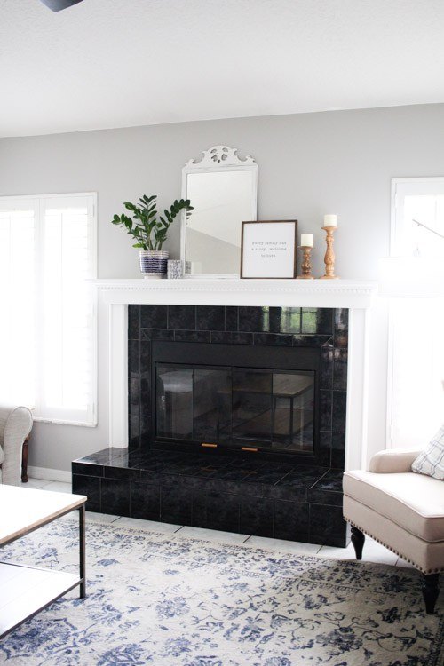 how to paint over the brass on your fireplace